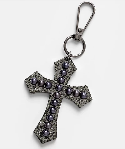 Ninth Hall Pearly Cross Bag Charm