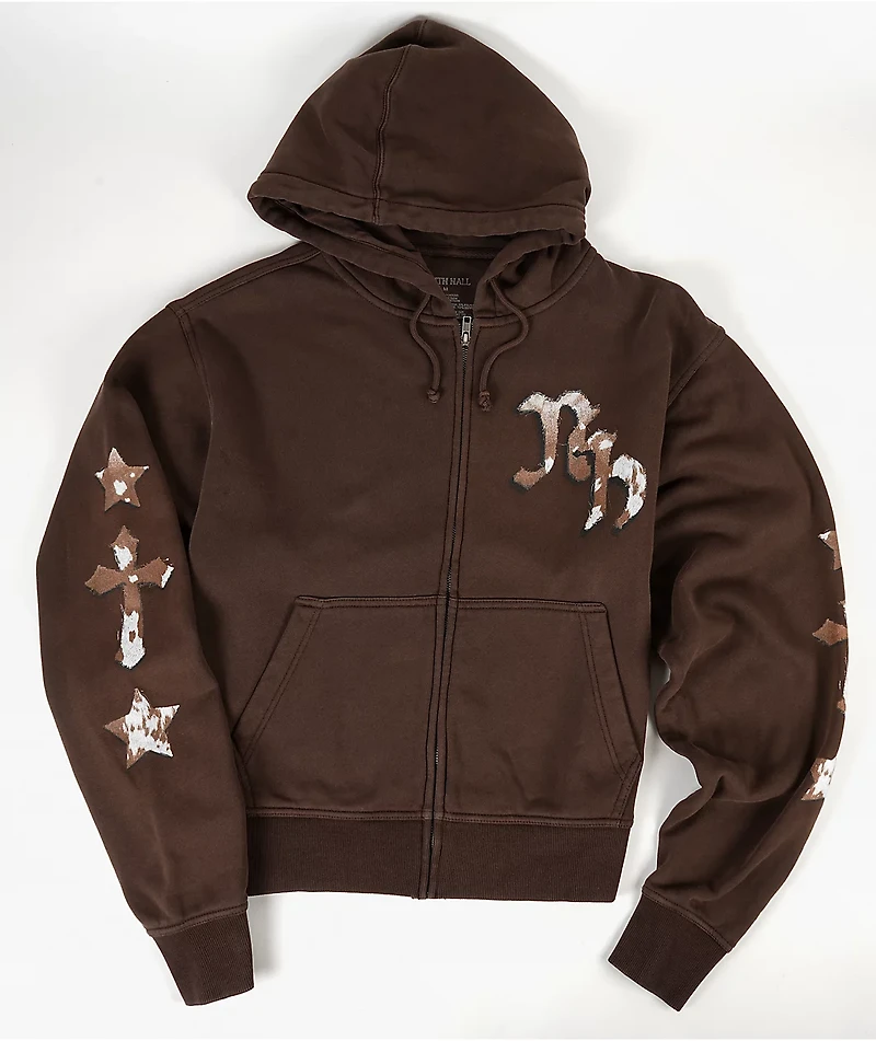 Ninth Hall Potassium Brown Zip Hoodie