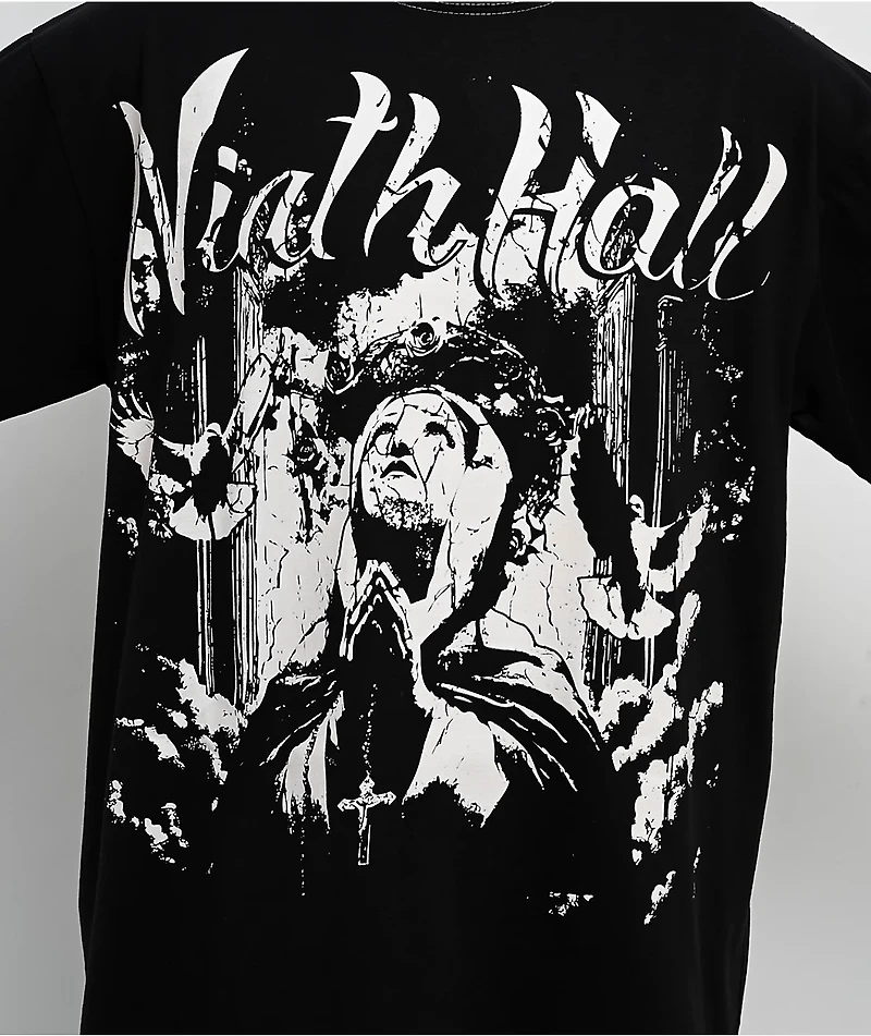 Ninth Hall Prayers Glow In The Dark Black T-Shirt