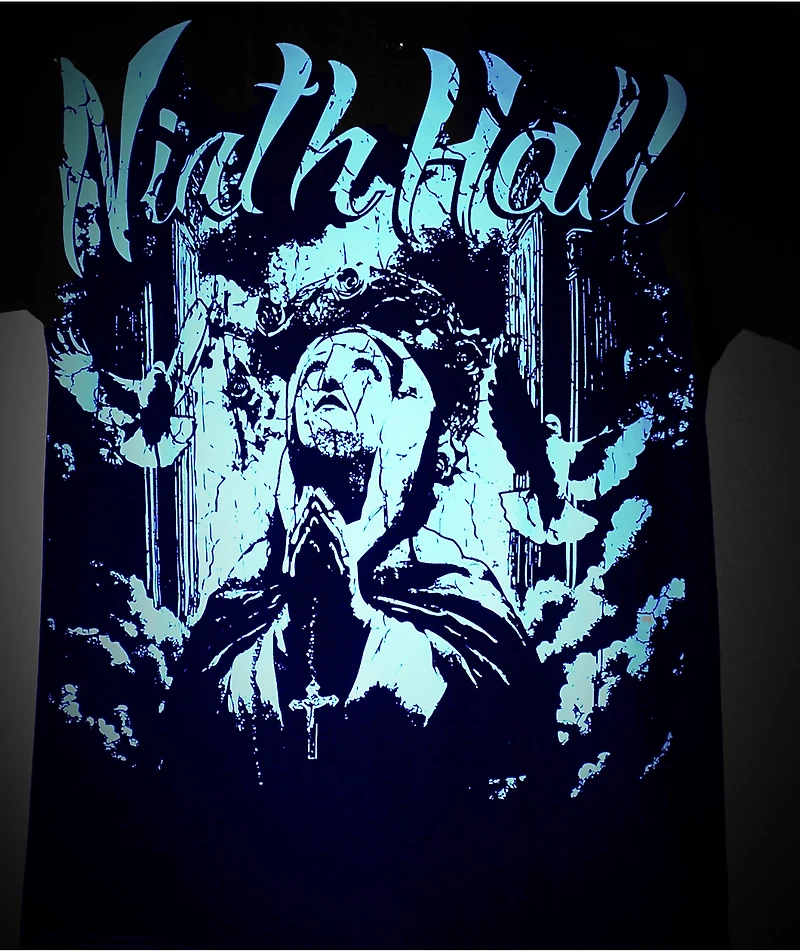 Ninth Hall Prayers Glow In The Dark Black T-Shirt
