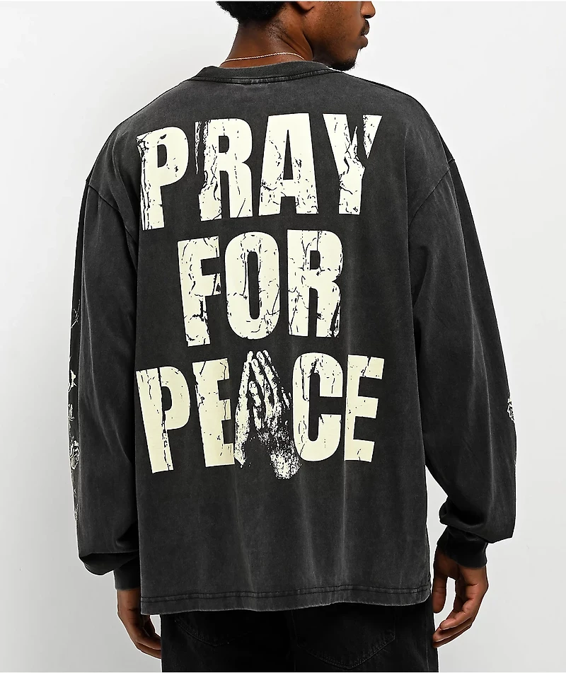 Ninth Hall Prayers Vintage Black Long Sleeve T-Shirt