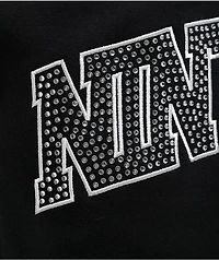 Ninth Hall Rhinestone Black Oversized Sweatpants