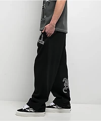 Ninth Hall Rhinestone Black Oversized Sweatpants