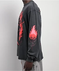 Ninth Hall Rider Charcoal Long Sleeve T-Shirt