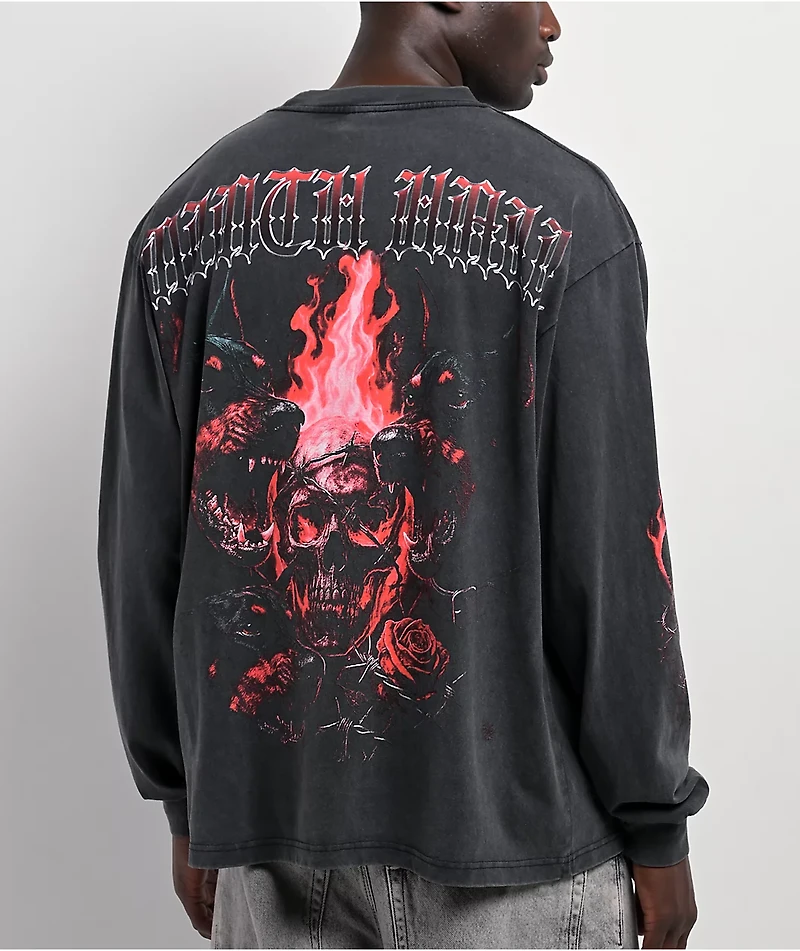 Ninth Hall Rider Charcoal Long Sleeve T-Shirt