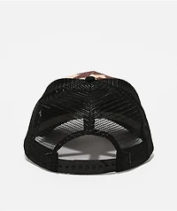 Ninth Hall Rodeo Studded Black & Brown Cow Print Pony Hair Trucker Hat