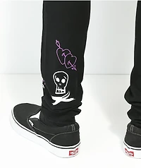 Ninth Hall Rogue Black Printed Skinny Jeans