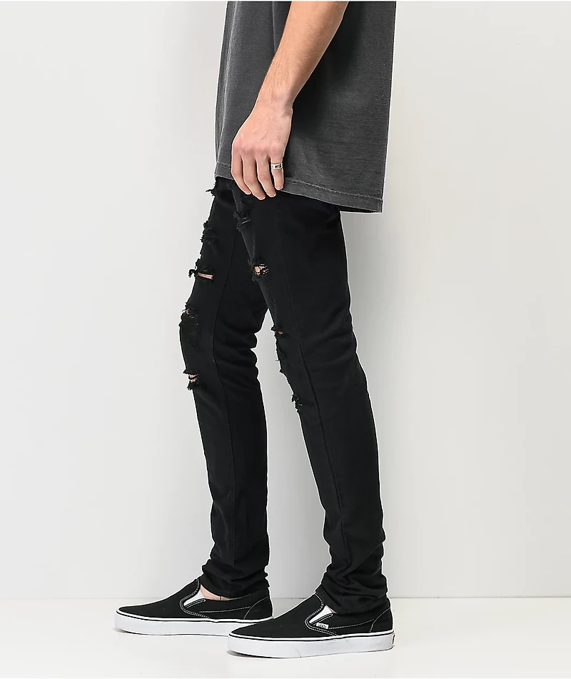 Ninth Hall Rogue Black Shredded Jeans