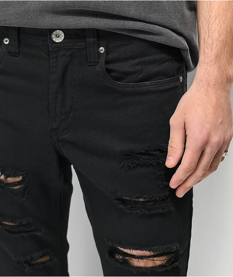 Ninth Hall Rogue Black Shredded Jeans