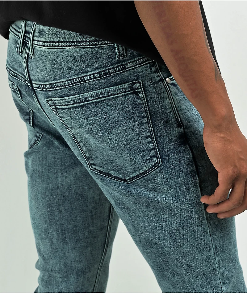 Ninth Hall Rogue Blue Acid Wash Skinny Jeans