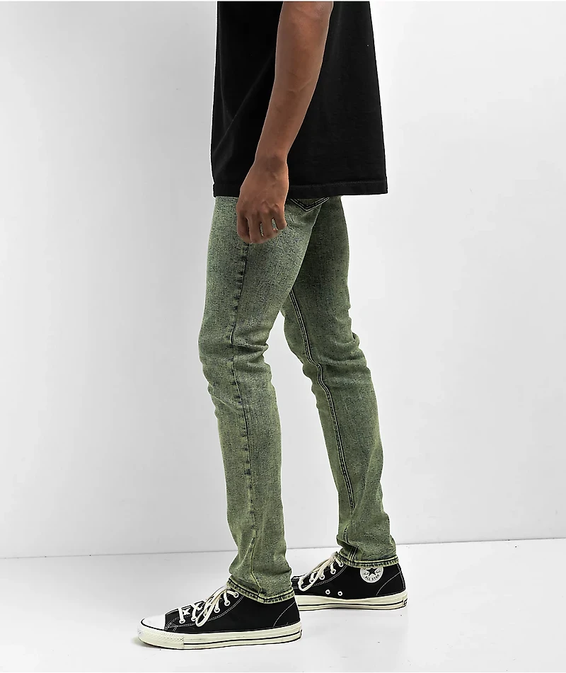 Ninth Hall Rogue Yellow Acid Wash Skinny Jeans