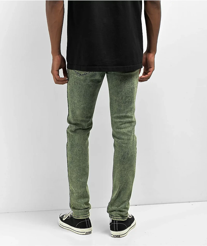 Ninth Hall Rogue Yellow Acid Wash Skinny Jeans