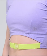 Ninth Hall Sabrina Purple & Yellow Crop T-Shirt