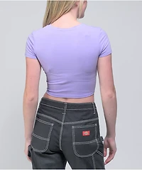 Ninth Hall Sabrina Purple & Yellow Crop T-Shirt