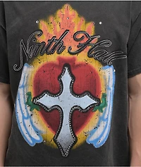 Ninth Hall Sacred Heart Black Wash T-Shirt