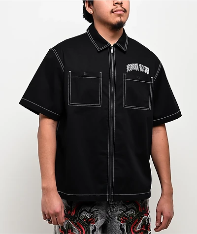Ninth Hall Salvation Black Boxy Work Shirt