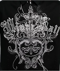 Ninth Hall Salvation Rhinestone Black Boxy Work Shirt