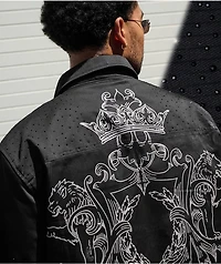 Ninth Hall Salvation Rhinestone Black Boxy Work Shirt