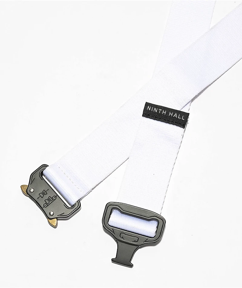 Ninth Hall Salver White Web Belt