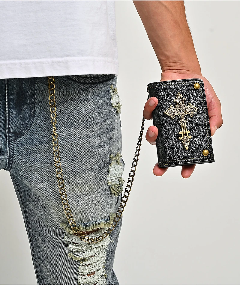 Ninth Hall Sanctuary Black Chain Wallet