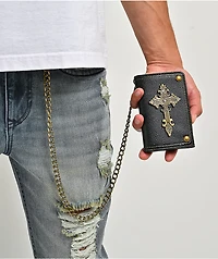 Ninth Hall Sanctuary Black Chain Wallet