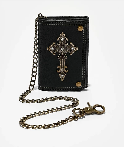 Ninth Hall Sanctuary Black Chain Wallet
