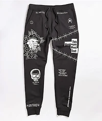 Ninth Hall Scribbles Dark Grey Jogger Sweatpants