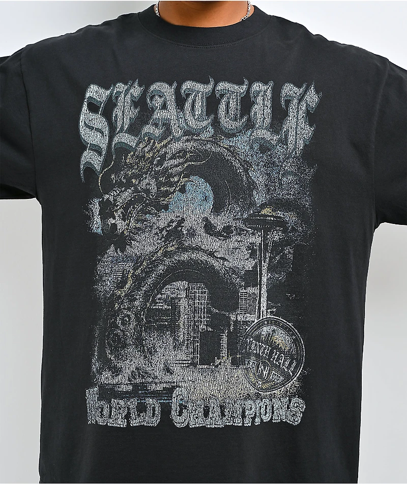 Ninth Hall Seattle Soccer League Black T-Shirt