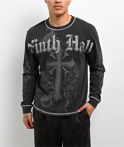 Ninth Hall Second Coming Black Wash Long Sleeve T-Shirt