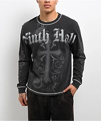 Ninth Hall Second Coming Black Wash Long Sleeve T-Shirt