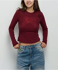 Ninth Hall Selma Red Thermal Long Sleeve T-Shirt