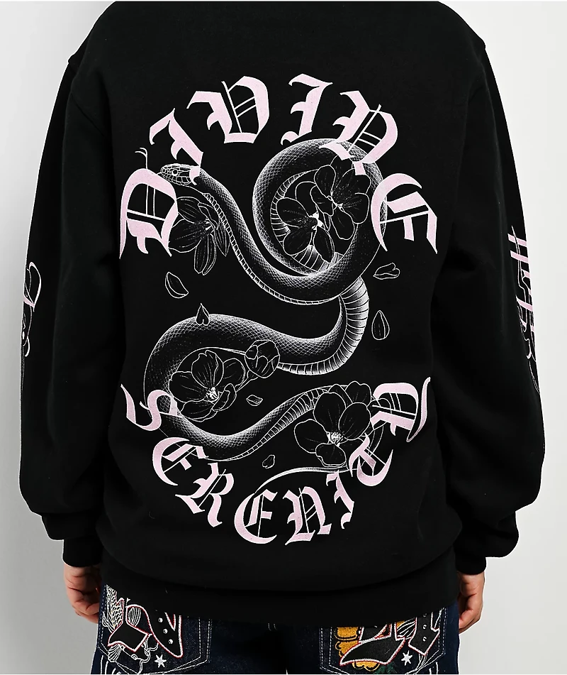 Ninth Hall Serenity Black Zip Hoodie