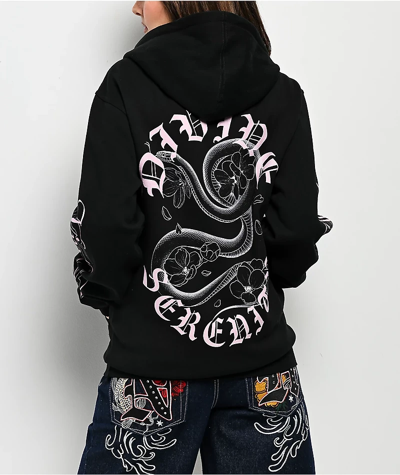 Ninth Hall Serenity Black Zip Hoodie