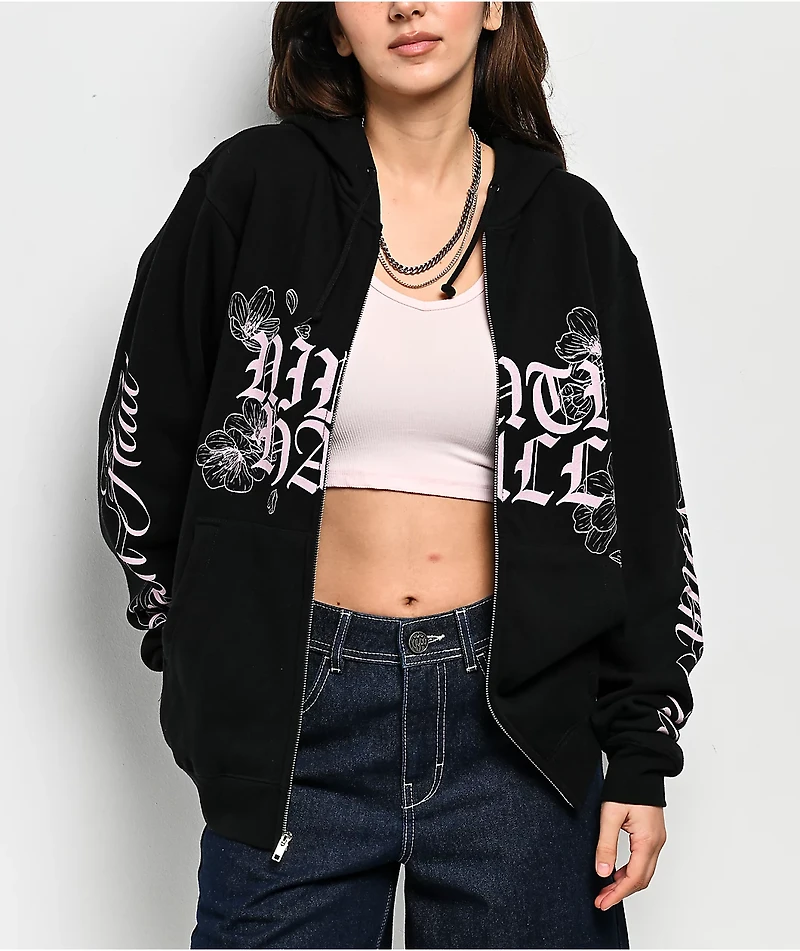 Ninth Hall Serenity Black Zip Hoodie