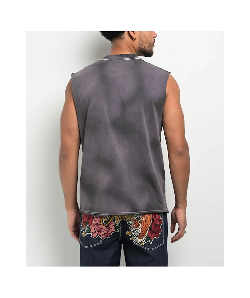 Ninth Hall Shipwreck Black Wash Tank Top