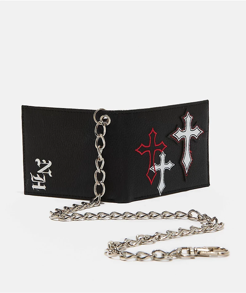 Ninth Hall Signal Black Chain Wallet