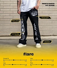 Ninth Hall Signal Black Flare Cargo Pants