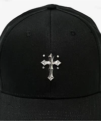 Ninth Hall Simple Cross Black Snapback Hat