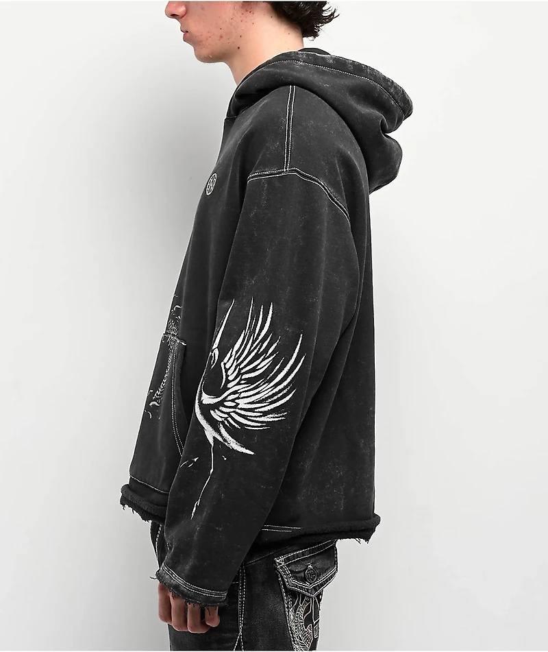 Ninth Hall Speak Easy Washed Black Hoodie