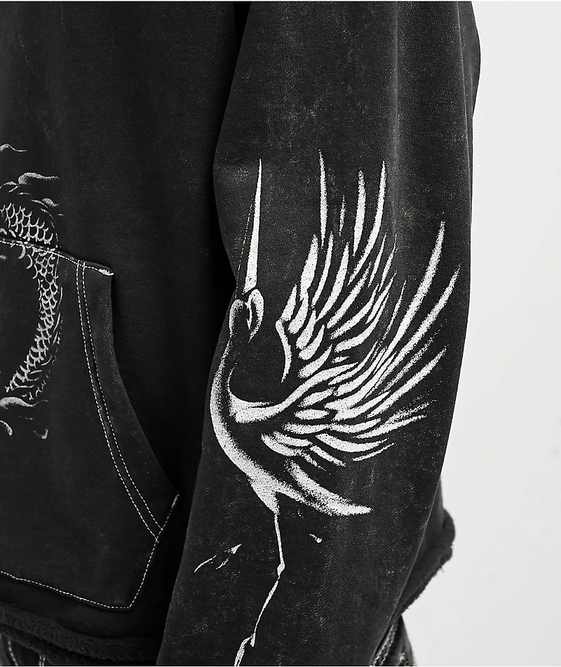 Ninth Hall Speak Easy Washed Black Hoodie
