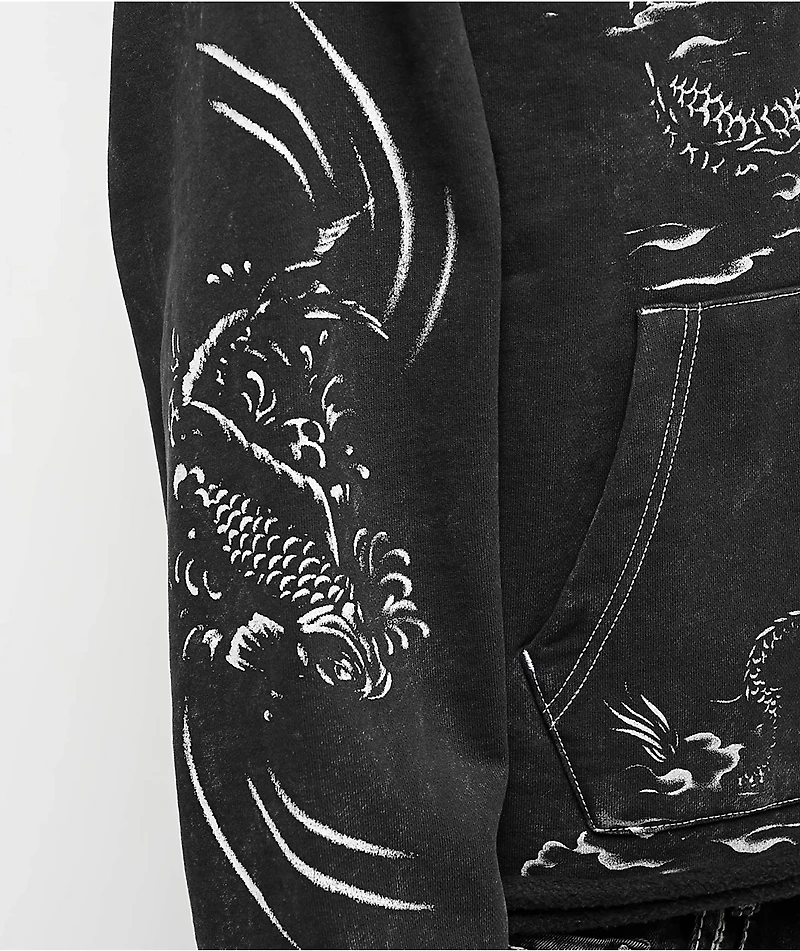 Ninth Hall Speak Easy Washed Black Hoodie