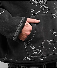 Ninth Hall Speak Easy Washed Black Hoodie