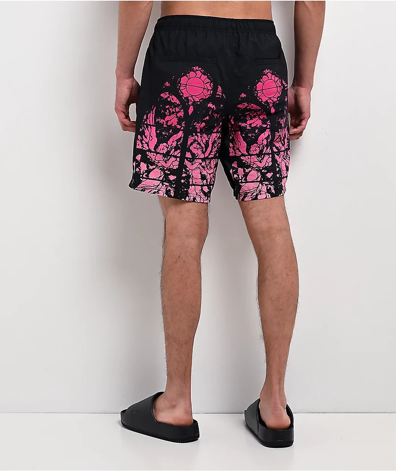 Ninth Hall Stained Glass Black Board Shorts