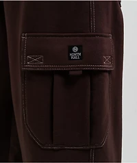Ninth Hall Stash Brown Baggy Cargo Sweatpants