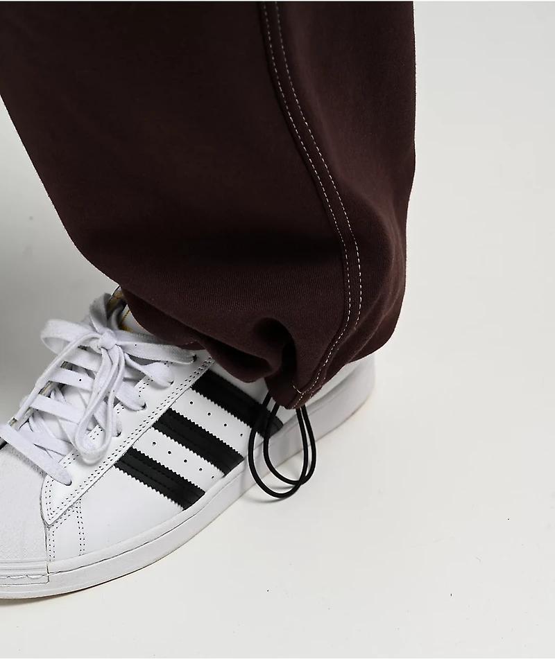 Ninth Hall Stash Brown Baggy Cargo Sweatpants