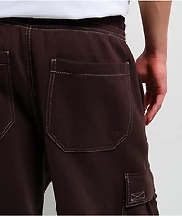 Ninth Hall Stash Brown Baggy Cargo Sweatpants