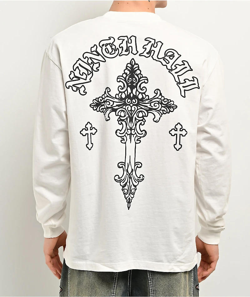 Ninth Hall Tone Def White Long Sleeve T-Shirt
