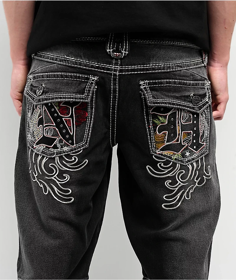Ninth Hall Tout Slim Black Wash Denim Shorts