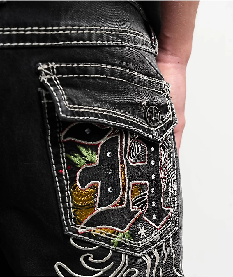 Ninth Hall Tout Slim Black Wash Denim Shorts