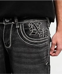 Ninth Hall Tout Slim Black Wash Denim Shorts